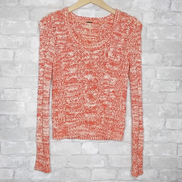 marled cable knit sweater